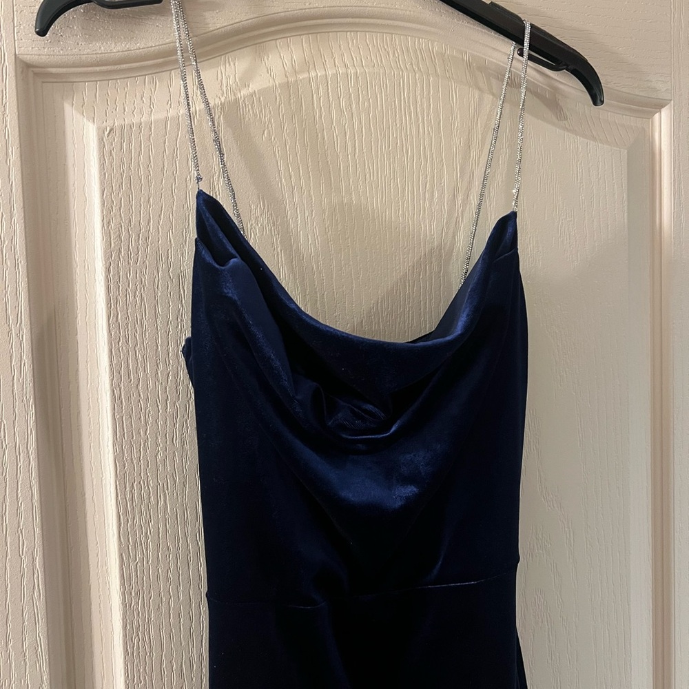 Windsor Navy Velvet Dress - Picture 3 of 5